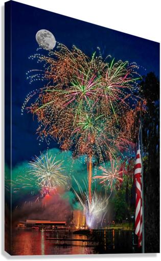 Fireworks display   Canvas Print