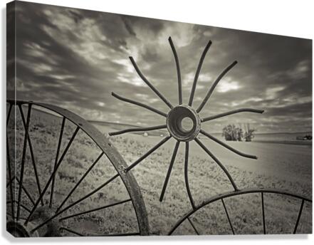 Washington farm wheel  Canvas Print