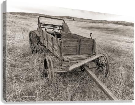 Nebraska hay wagon  Canvas Print