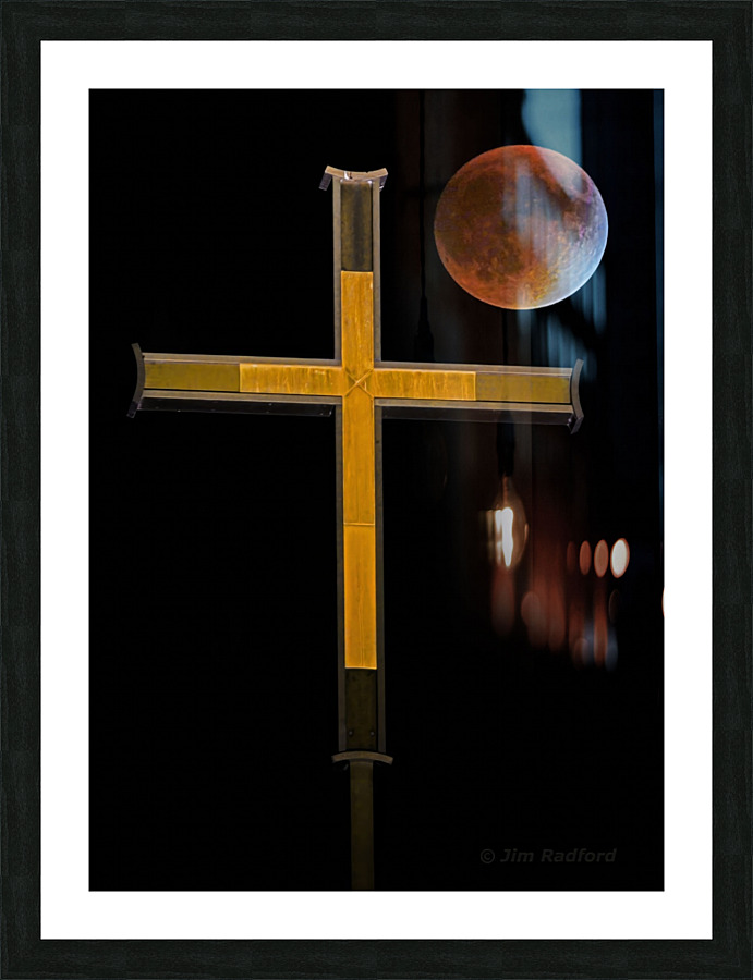 Lunar Eclipse of the blood moon  Framed Print Print