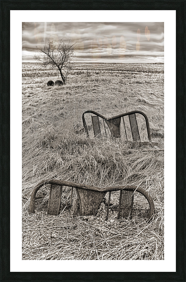 Nebraska farm bed  Framed Print Print