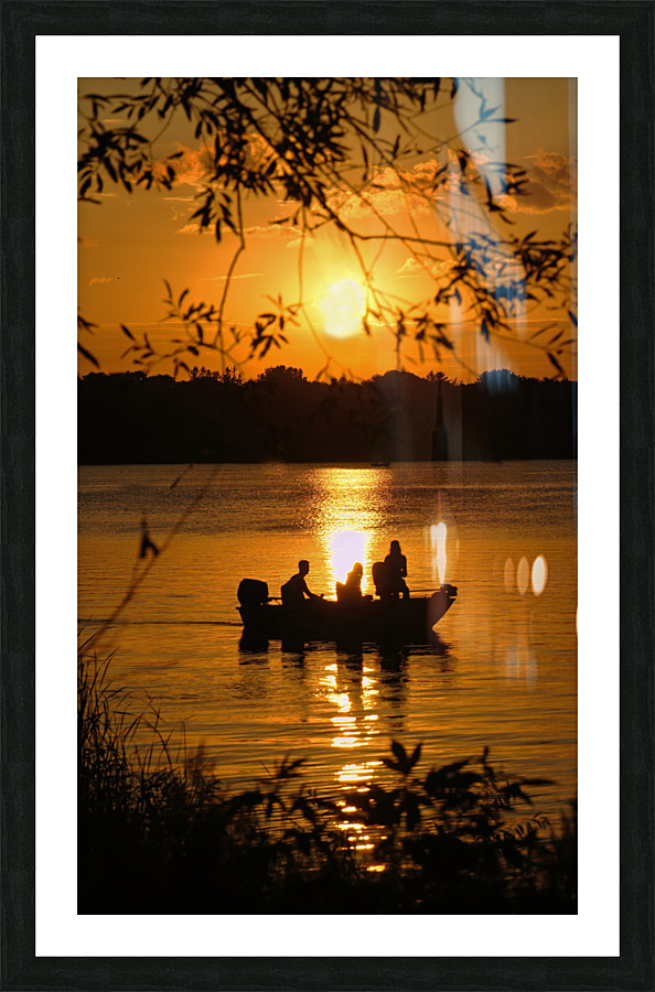 Sunset on Turtle Lake  Framed Print Print