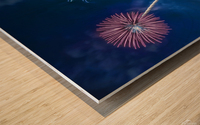 Reflections of fireworks Wood print