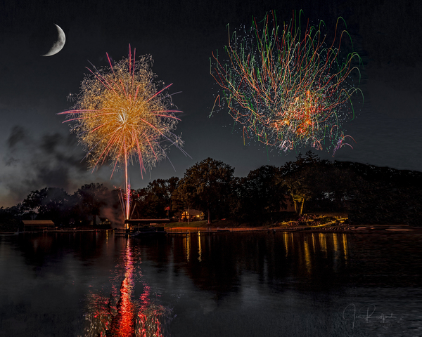 Lakeside Fireworks in Minnesota by Jim Radford