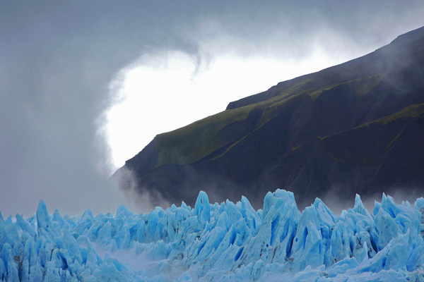  Blue ice glacier Chile by Jim Radford