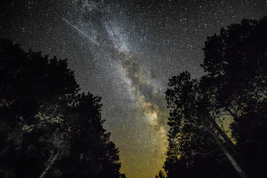 Speeding trails of the Milky Way  Print