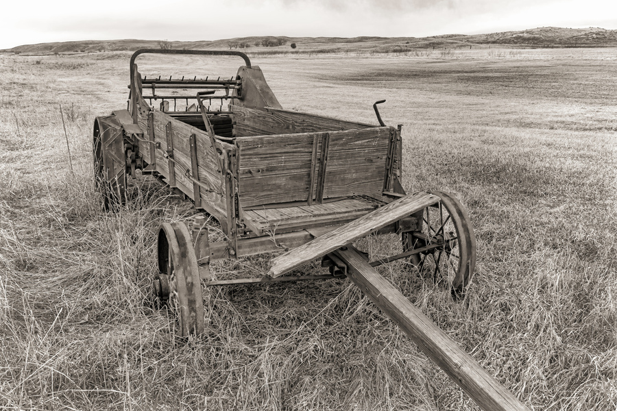 Nebraska hay wagon  Print