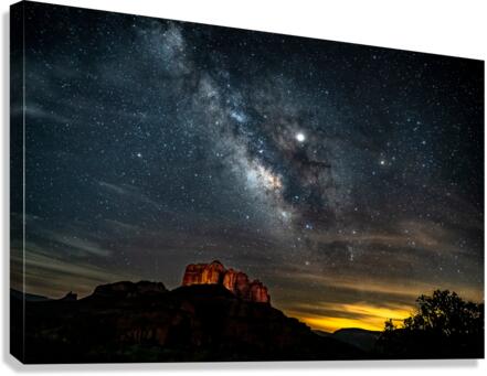  Milky Way and Mars  Impression sur toile