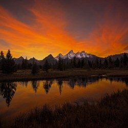 Teton Mountain Sunset