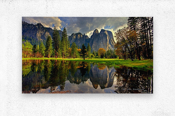 Cathedral Rock Yosemite  Metal print