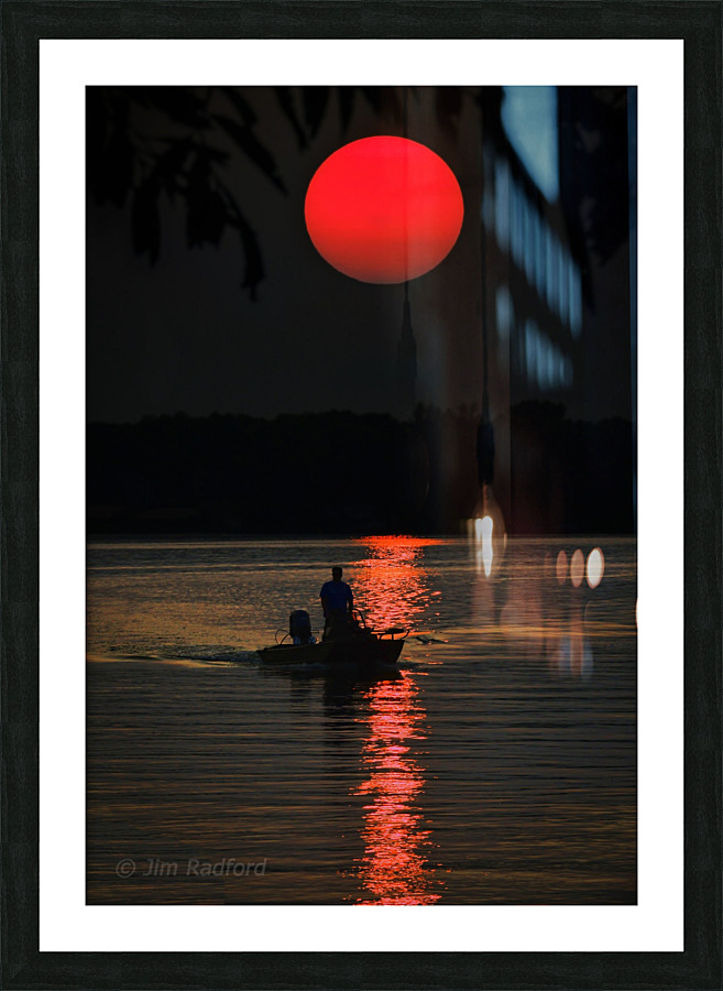 Fishing at Sunset Frame print