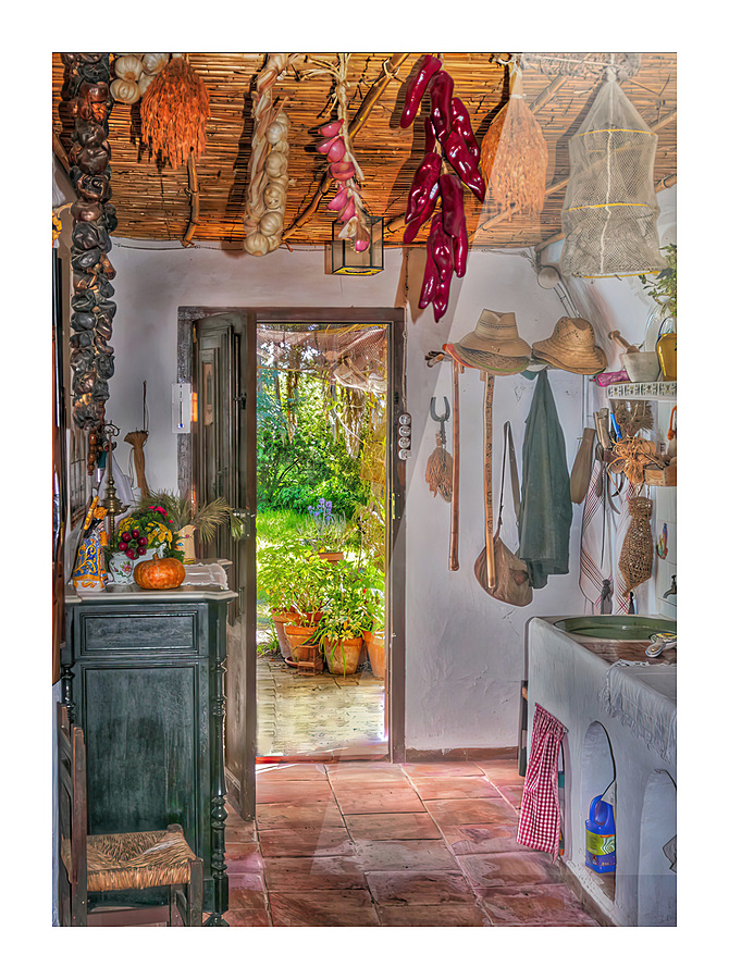 Kitchen Doorway in Valencia  Frame print