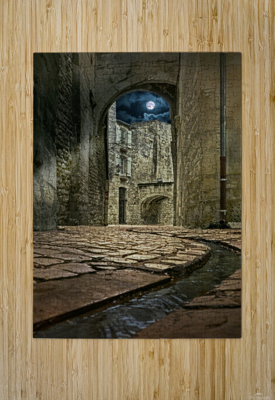 Moon over St. Remy  HD Metal print with Floating Frame on Back
