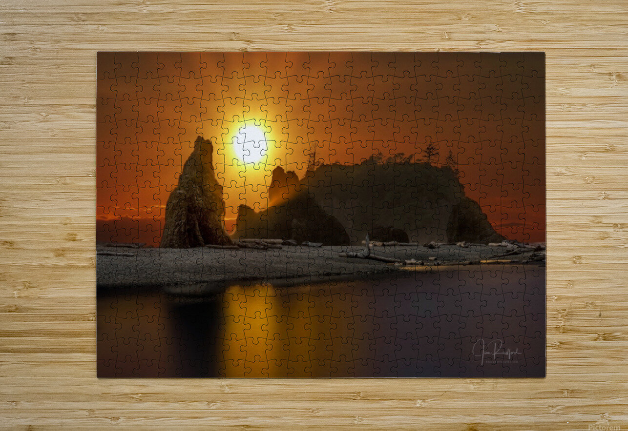 Ruby Stacks Sunset  HD Metal print with Floating Frame on Back