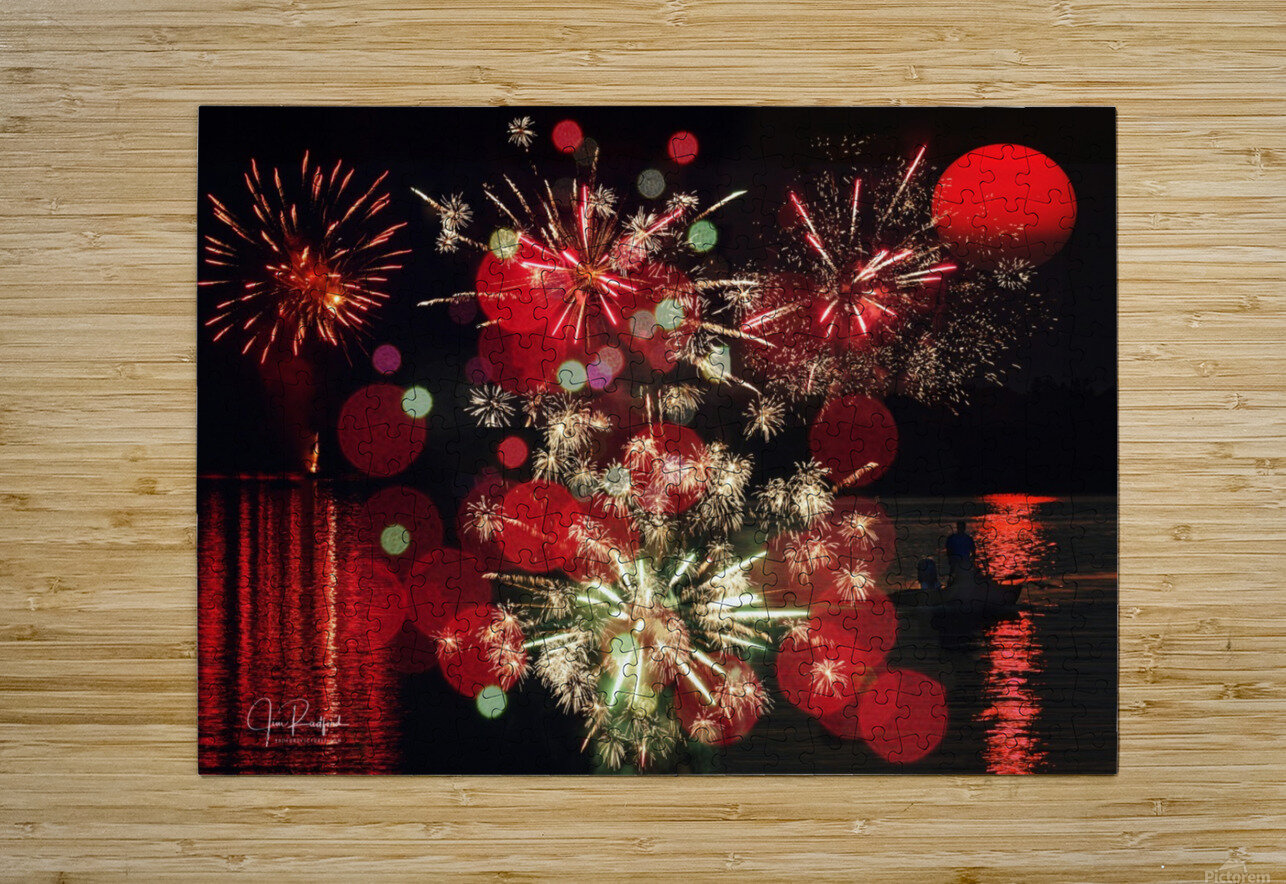  Fireworks Fantasy  HD Metal print with Floating Frame on Back