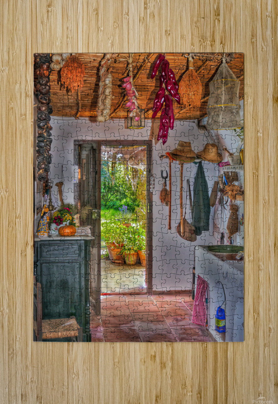 Kitchen Doorway in Valencia   HD Metal print with Floating Frame on Back