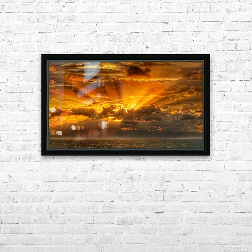 Polynesian Sunrise HD Sublimation Metal print with Decorating Float Frame (BOX)