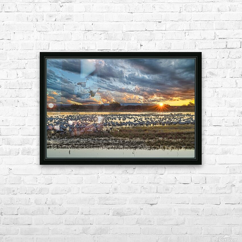 Sunrise at the Bosque HD Sublimation Metal print with Decorating Float Frame (BOX)