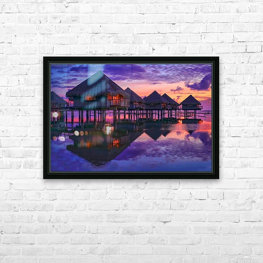Twilight in Tahiti HD Sublimation Metal print with Decorating Float Frame (BOX)