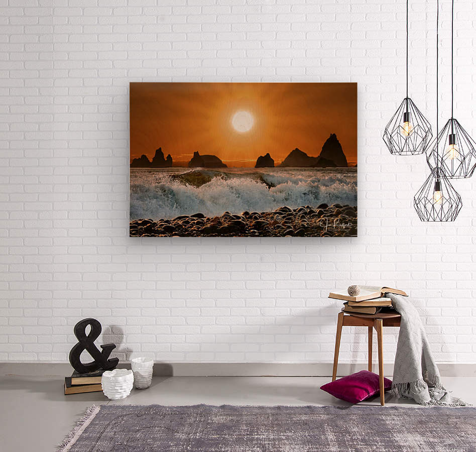 Sunset at Rialto Beach  Wood print
