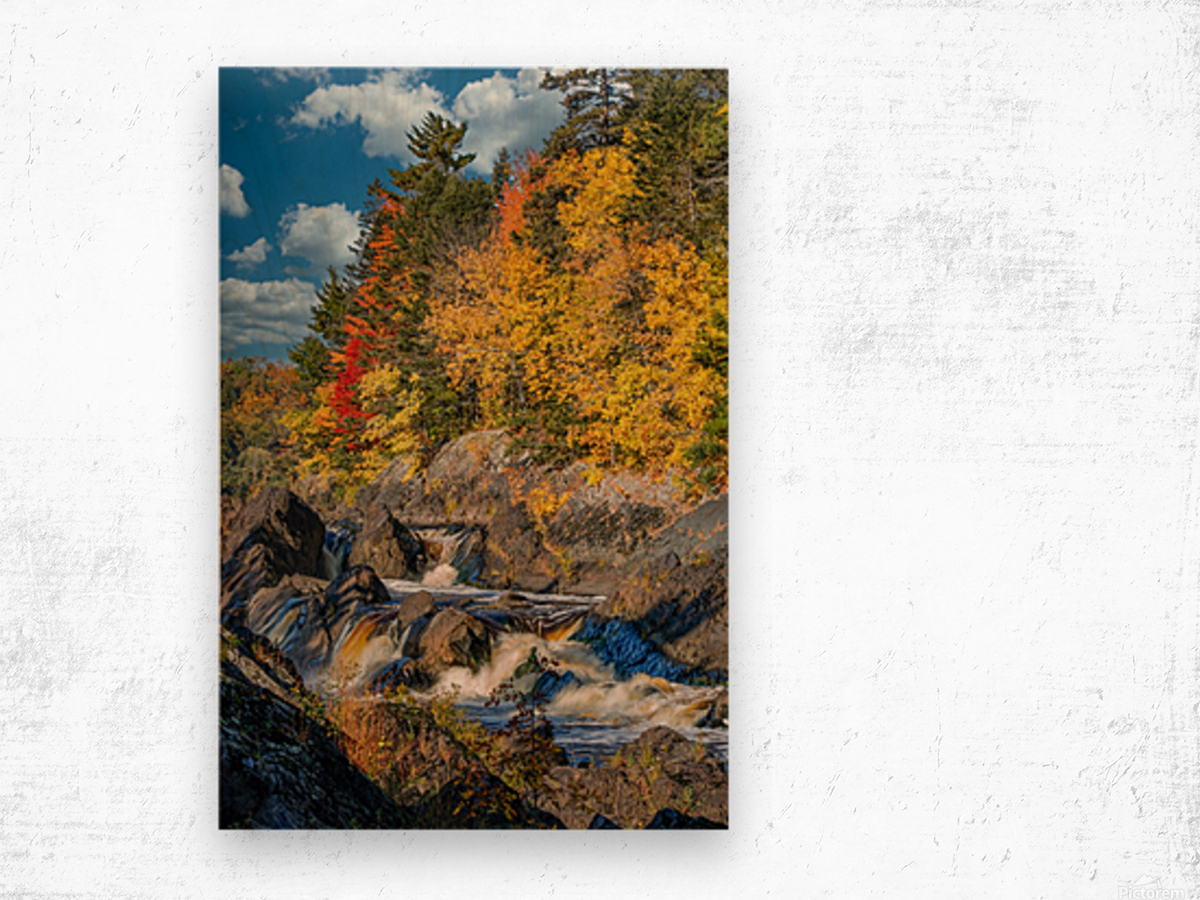 River Fall Colors Wood print